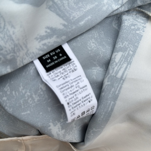 Toile Shirt Dress in Garden Club Print Silky Fabric - Picture 6 of 6